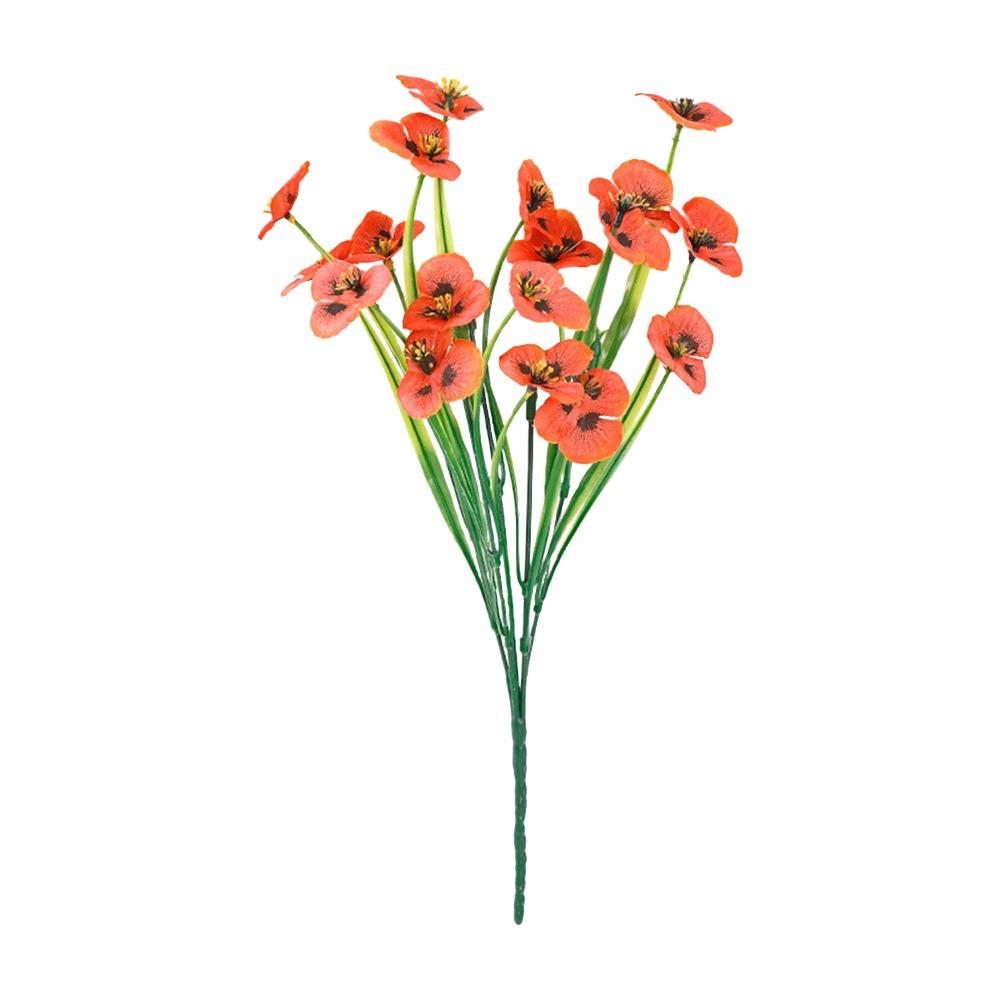 

Gifts 33cm Artificial Pansy Bouquets Multi-headed Handmade Plastic Flowers Home Decor Garden Decorations Living Room Ornaments помаранчевий