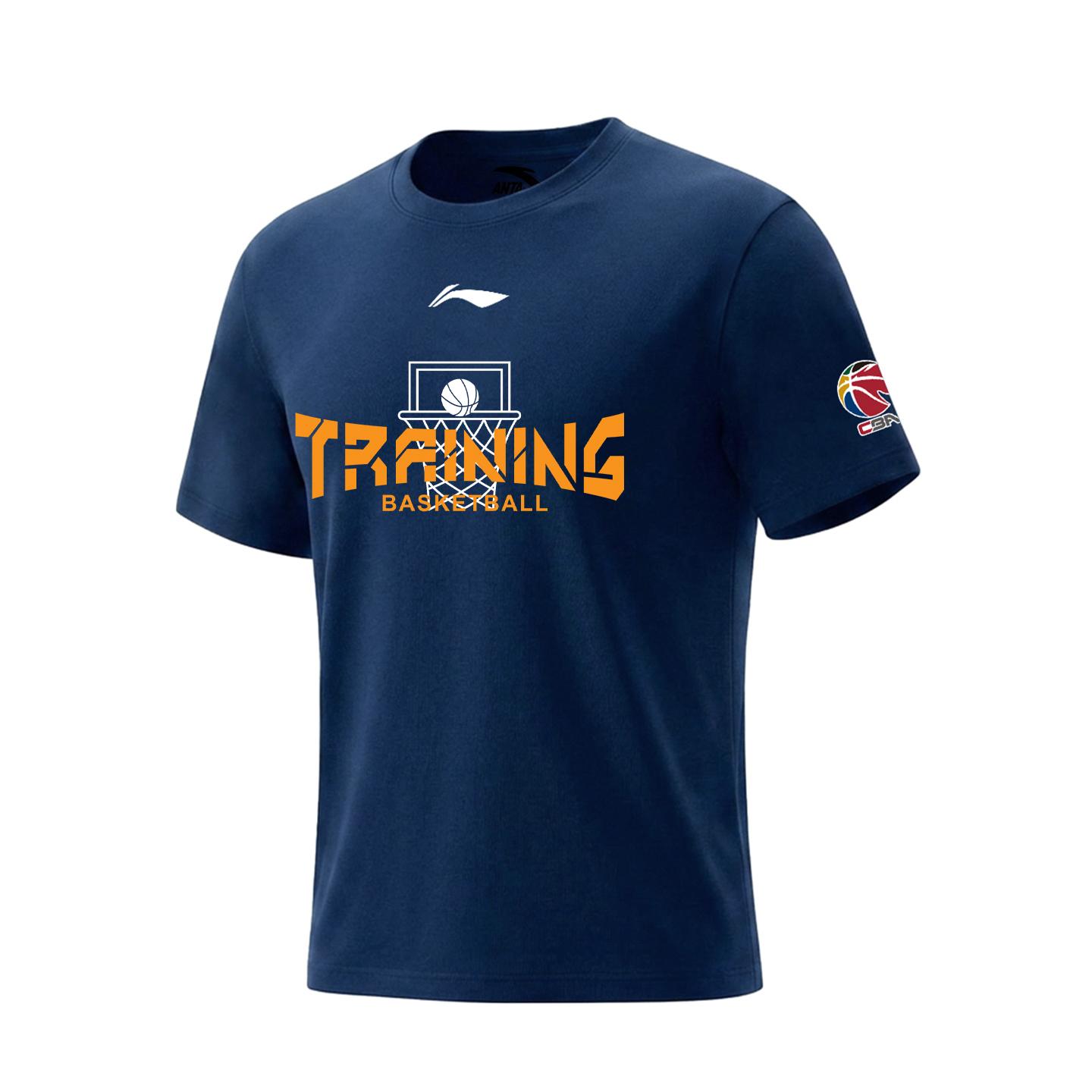 Li Ning Short Sleeved T Shirts Unisex Guangdong Blue AHSVE61-3TRAINING- S