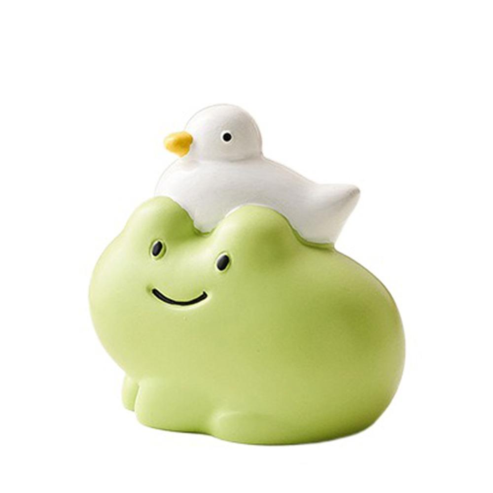 Handmad Frog Resin Figurine Statue Mini Frog Model Toy  Car Diy Accessories