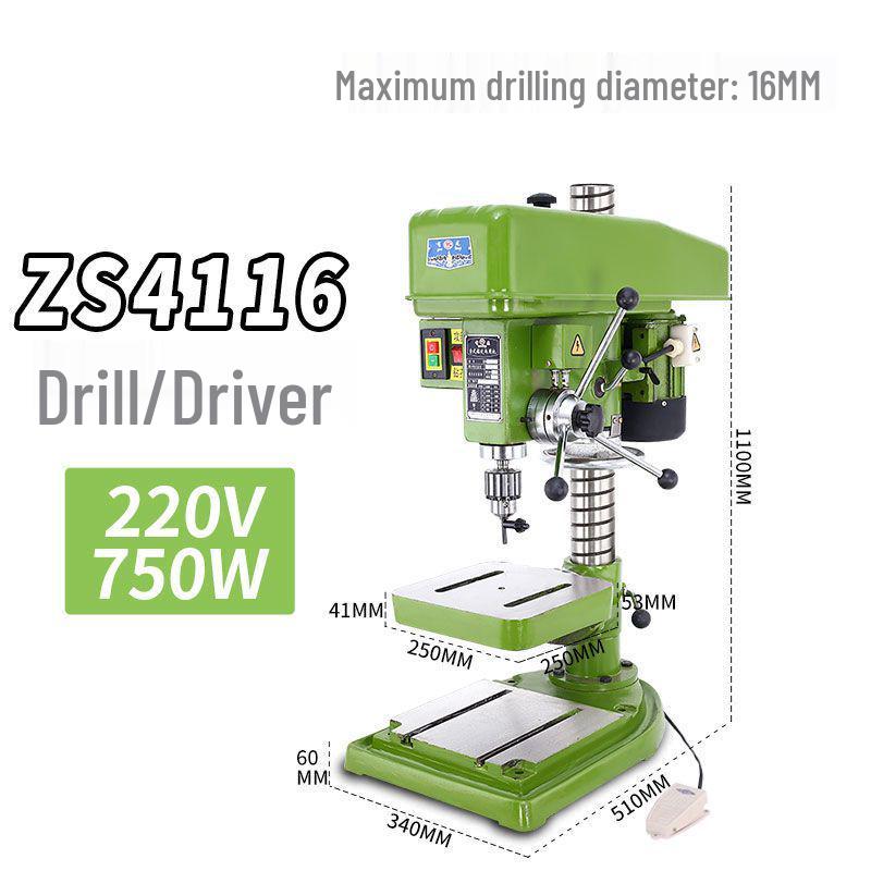 Xizi Longtai 220V Industrial Multifunctional 16MM High-Power Precision Drill Press for Household Use
