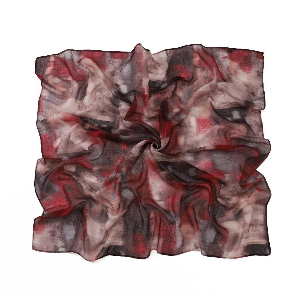 Casual Instant Hijab Cotton Voile Tie-Dye Shawl Headscarf Fashion Wide Edge Hijab  For Women