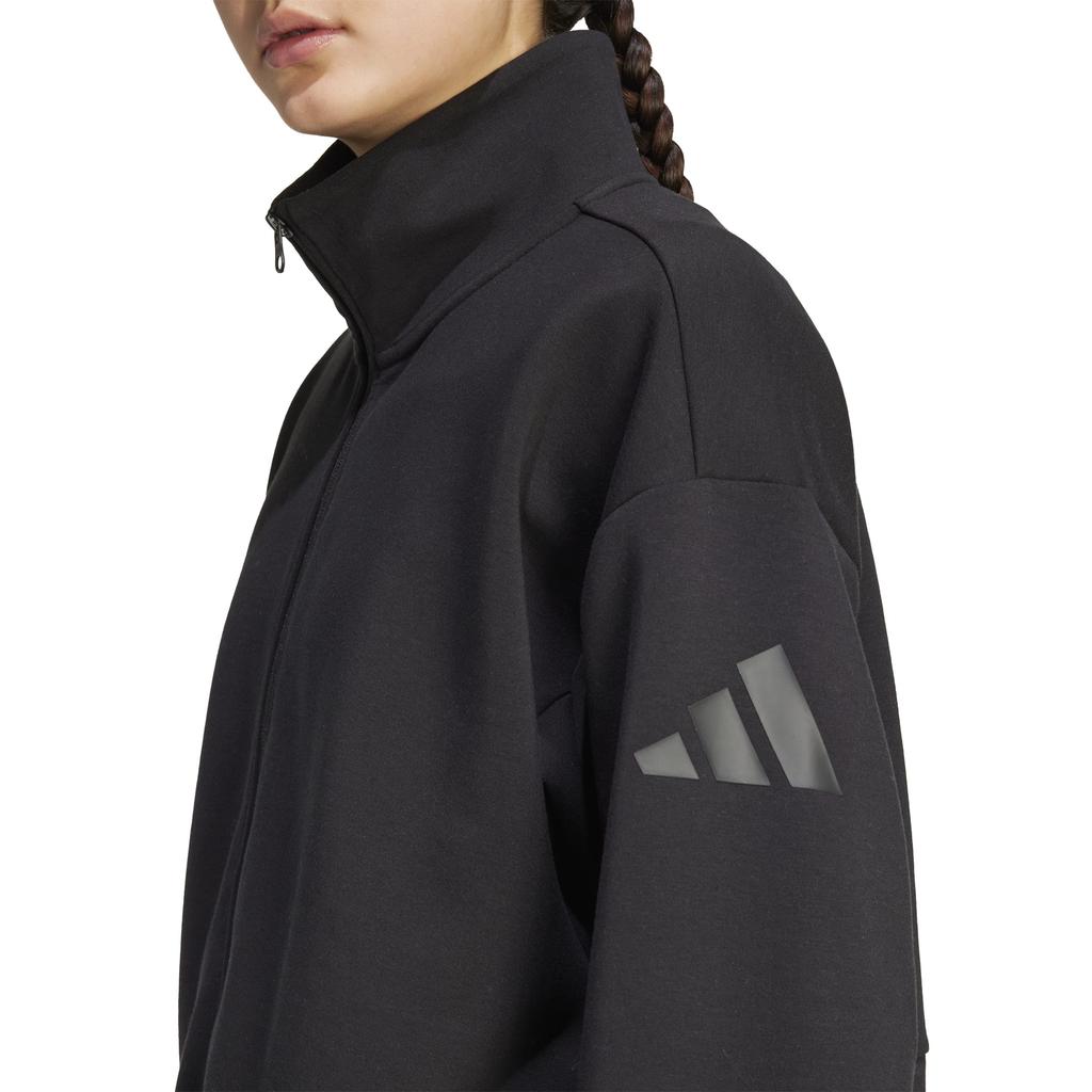 Adidas ASZN SOFTLUX FZ Sweatshirt Top for Women, KLI09 Black (JM1658) Size M
