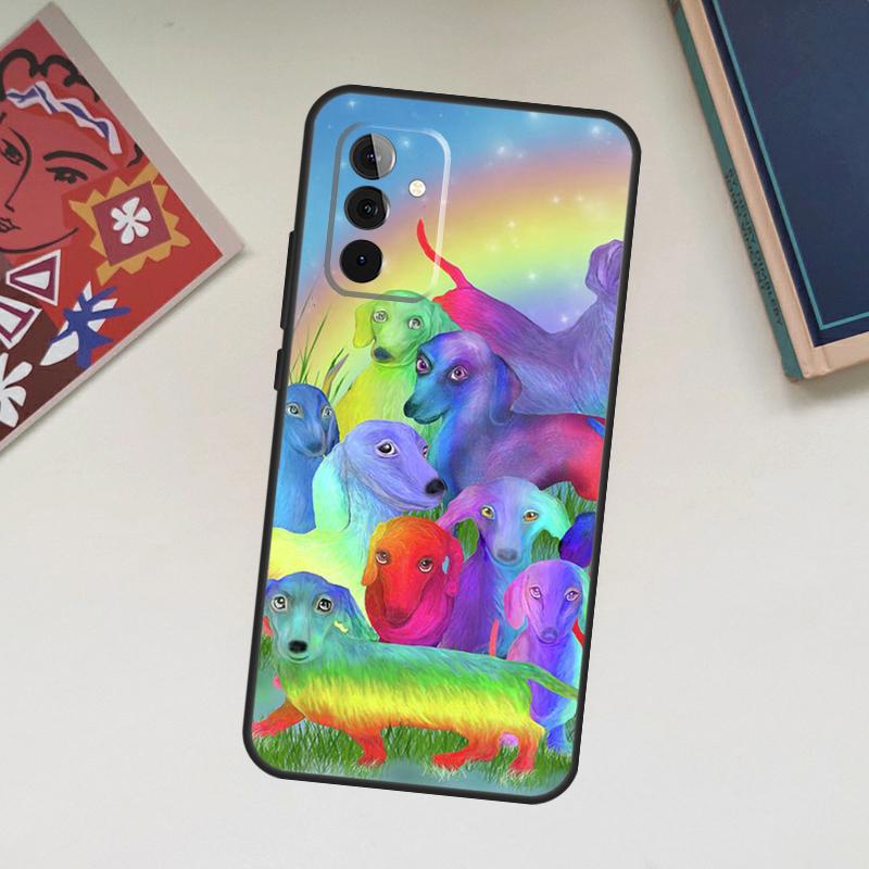 

Cartoon Dachshund Sausage Dog Case For Samsung Galaxy A06 A16 A26 A36 A56 A55 A35 A15 A53 A32 A52 A33 A13 A14 A34 A54 A17 Samsung A56