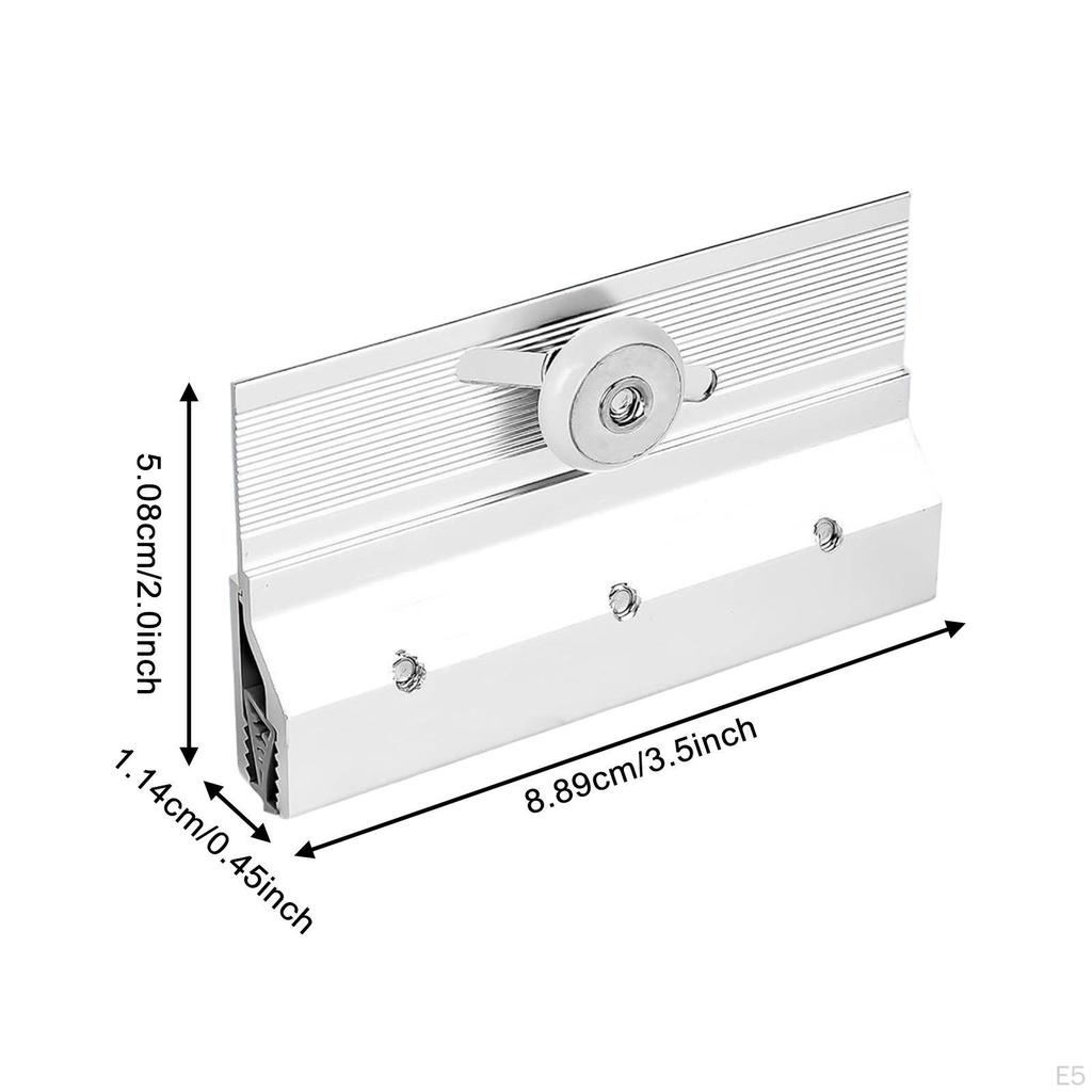 M 6053 Frameless Shower Door Roller Assembly Aluminum Fits 1/4in Glass Chrome Replace Part 3/4"