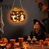 Durable Halloween Decorations Door Sign, Glowing Ghost Hanging Decor, Wooden LED Window Cool Patterned Ornaments Ornament for Party, Spooky