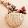 Handwoven Rattan Lace Wall Hanging Basket - Decorative Storage for Home & Homestay