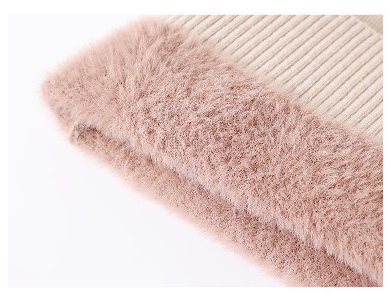 Mom's Fleece Knitted Warm Sweater for Middle-Aged & Elderly Women - Thickened Autumn/Winter Base Layer