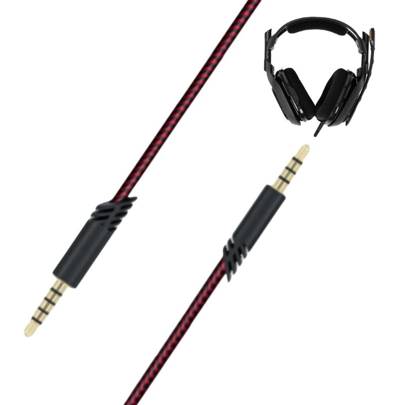 Nylon Braided Headphone Cord 2M Length for A10 A40 A40TR A50TR Gaming Headsets Feature Wire Adjustment