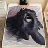 Coperta Stile Oscuro Senza Denti, Coperta Accogliente per Fan di Dragon Trainer, Regalo Perfetto.chl