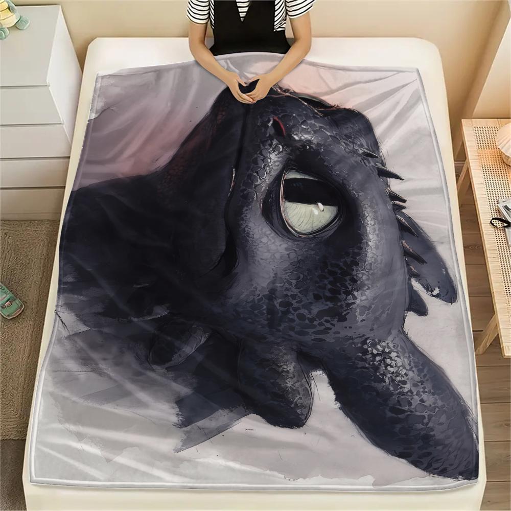 Coperta Stile Oscuro Senza Denti, Coperta Accogliente per Fan di Dragon Trainer, Regalo Perfetto.chl