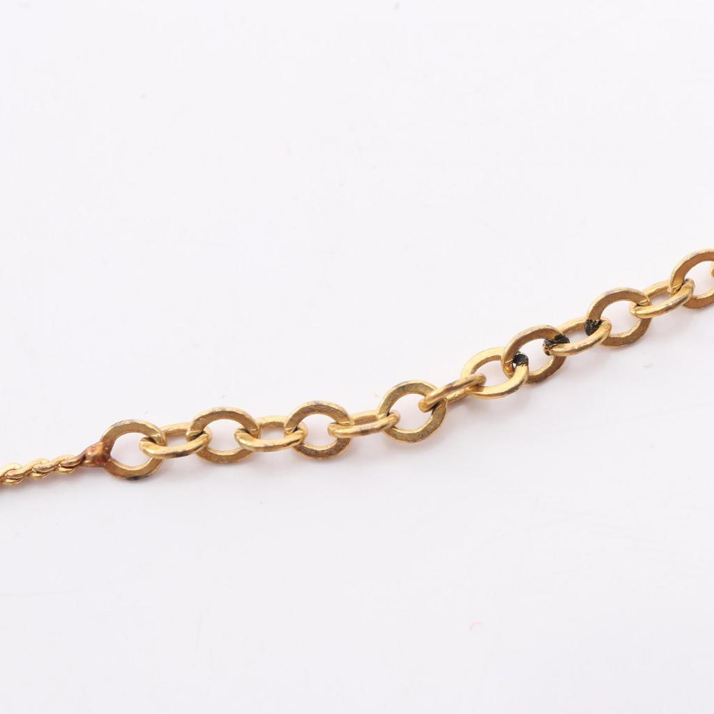 Used Dior CD Logo Necklace Gold Plated Gold Used
