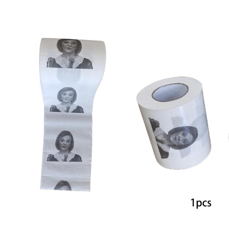 Elizabeth Truss Printed Toilet Paper Rolls Funny Political Prank Gift High-quality Wood Pulp Material