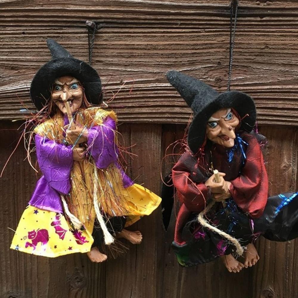 Zahrada Trávník Závěsný Halloweenský Hororový Přívěsek Figurka Čarodějnice Ozdoba Dekorace