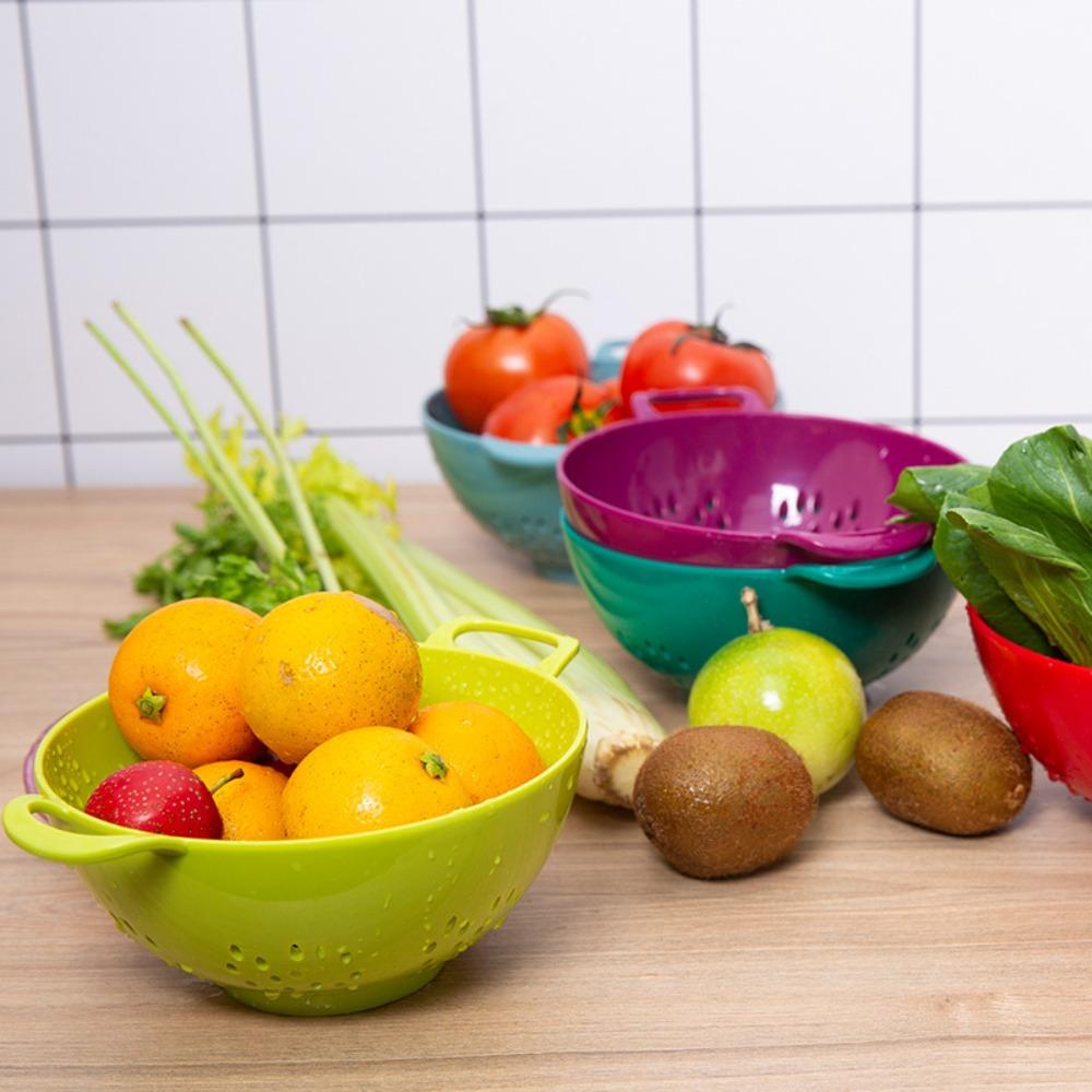 6 Inch Vegetable Strainer Plastic Fruit Draining Basket Durable Food Colander  Kitchen