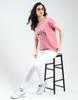 MONTE CARLO Women's Printed Half Sleeve Round Neck Top