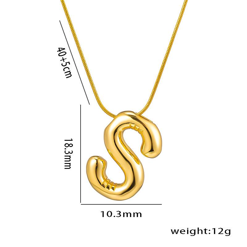 Collana con Ciondolo Lettera Alfabeto A-Z in Acciaio Inossidabile per Donna Catena a Serpente Iniziale Choker Clavicola Collane Gioielli per Regali di Compleanno