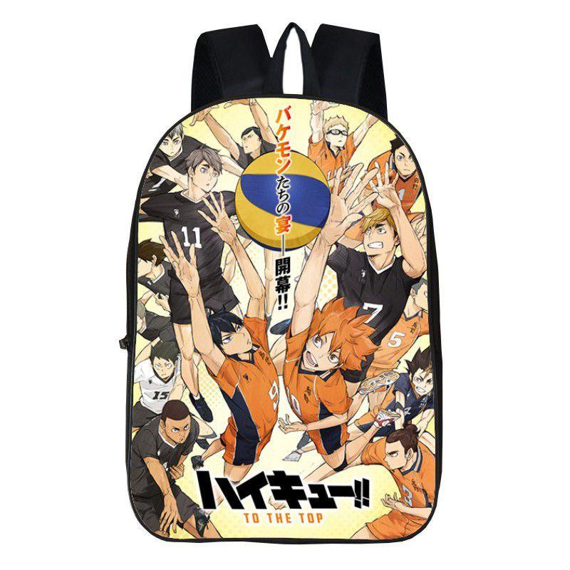 Karasuno Haikyuu Anime High School Backpack Shoulder Bag Travel Book Rucksacks