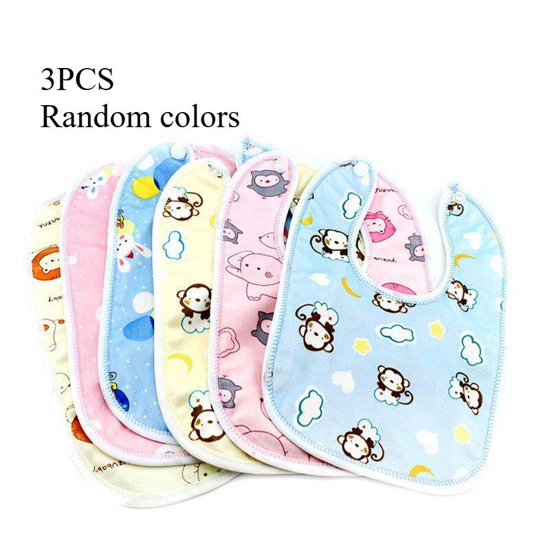 

3PCS Baby Bibs Bandana Waterproof Cotton Babadores Burp Saliva Towel Cartoon Boys Girls Accessories