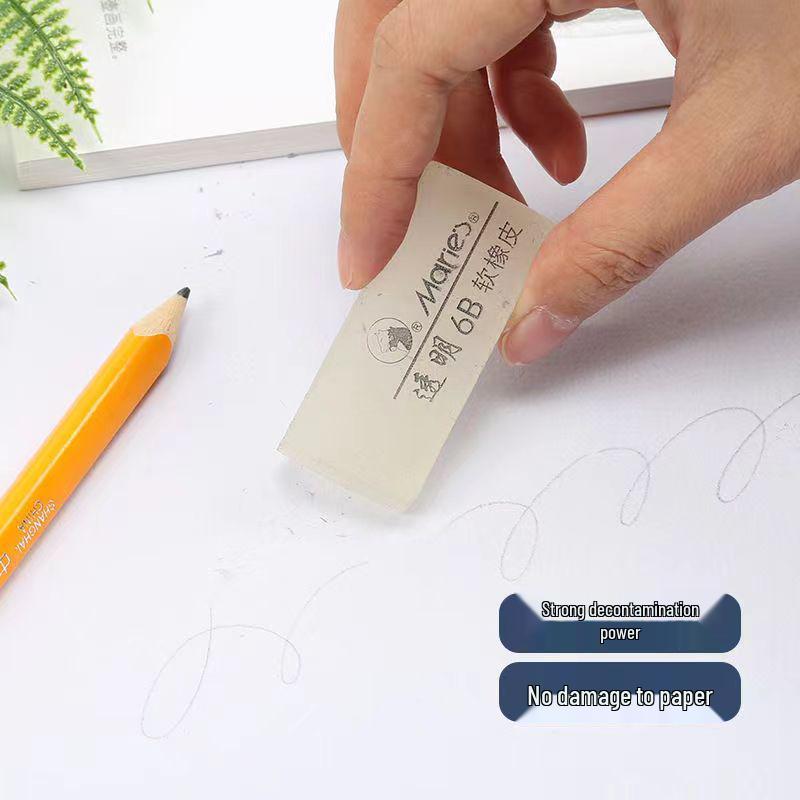 Mali C6462 Transparent Kneadable Soft Art Eraser for Sketching, Painting, and Drawing (6B Grade).