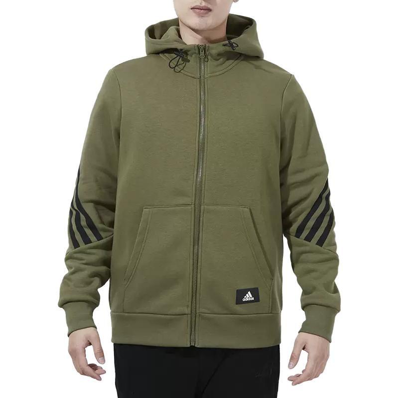 adidas Jackets Men's Olive Hooded Moderate Other H44177