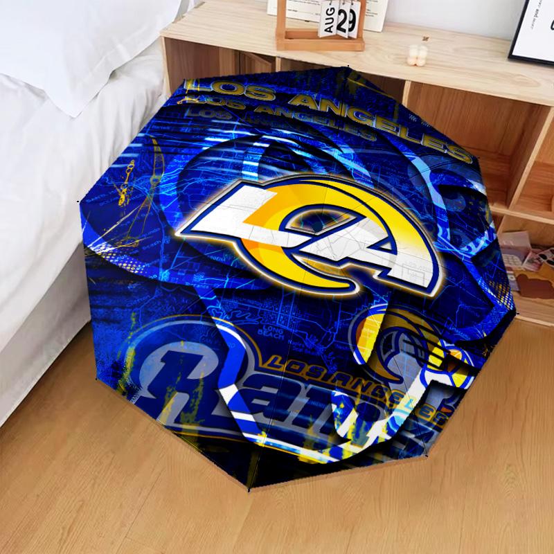 Los Angeles Rams Design Umbrella Folding umbrella, automatic umbrella 8-Frame for Travel, camping Use Gift for Halloween Christmas