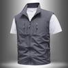 Plus Size Vest for Men's Middle-aged Outdoor Fishing Summer Camisole Casual Thin Workwear Vest