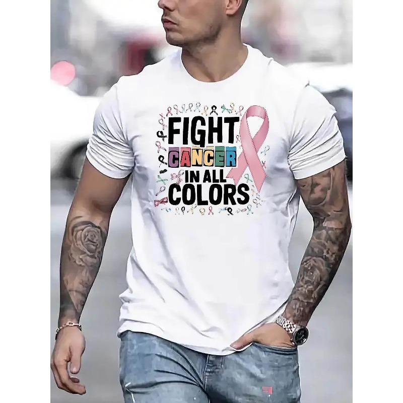 

Creative Design with Colorful Letter Patterns, Men S Trendy Round-Neck Short-Sleeve T-Shirt, Casual And Comfortable Lightweight Summer Top S белый