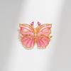 Retro Crystal Butterfly Brooch Pendant by Bo Xin Yun - Two-in-One Original Design