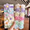 6/12 Stück/Set Niedliche Schleife Blume Gummi Elastische Haargummis Mädchen Verletzen das Haar nicht Kleine Scrunchies Kinder Süße Haargummis Haaraccessoires
