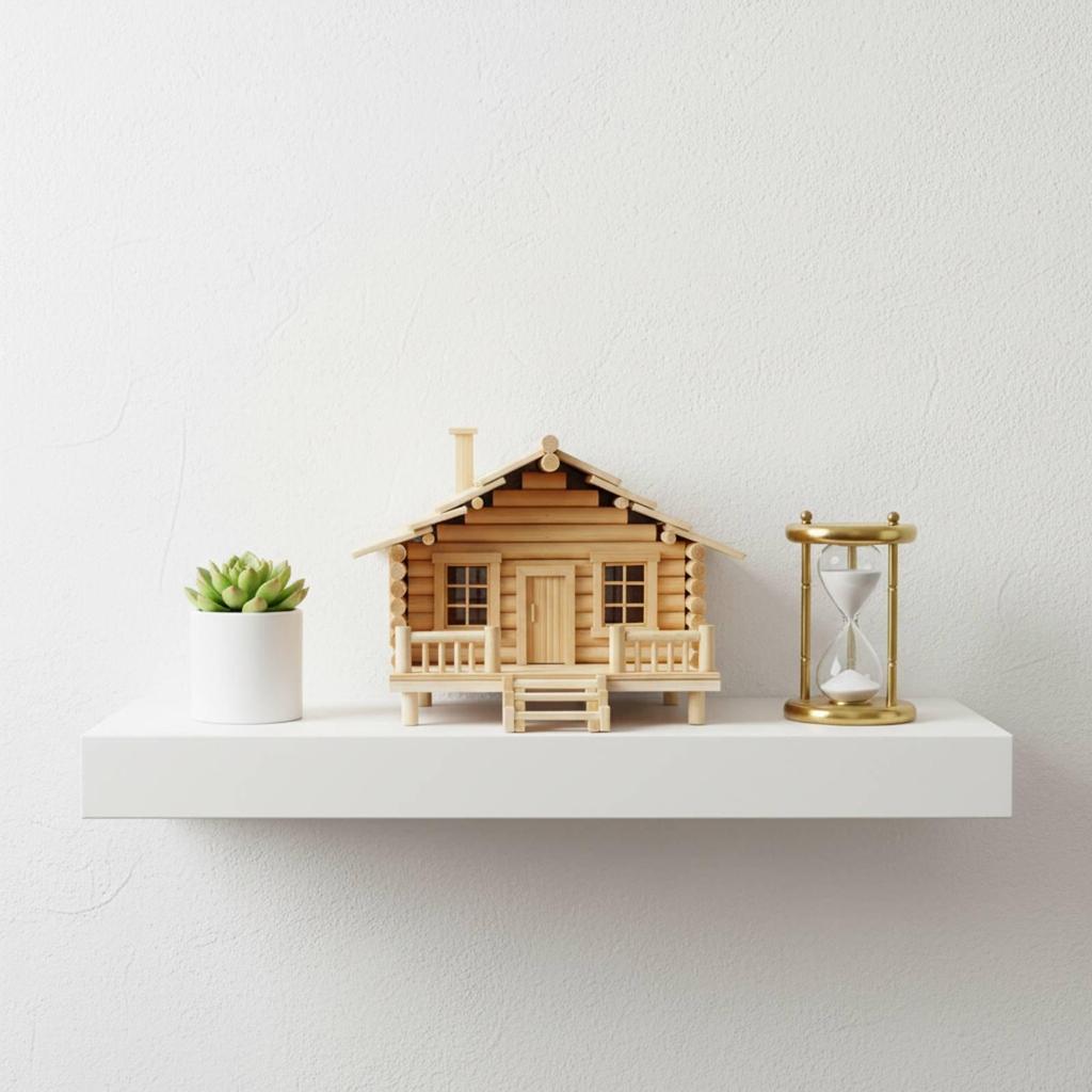 DIY Bambus-Wohnhaus-Bausatz Kreatives Geschenk Bastel-Bausatz Gemütliche Atmosphäre Kleines Holzhaus