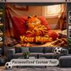Wall Hanging Tapestry Custom NameGarfield Pattern Personalized Printed Fabric Wall Decor