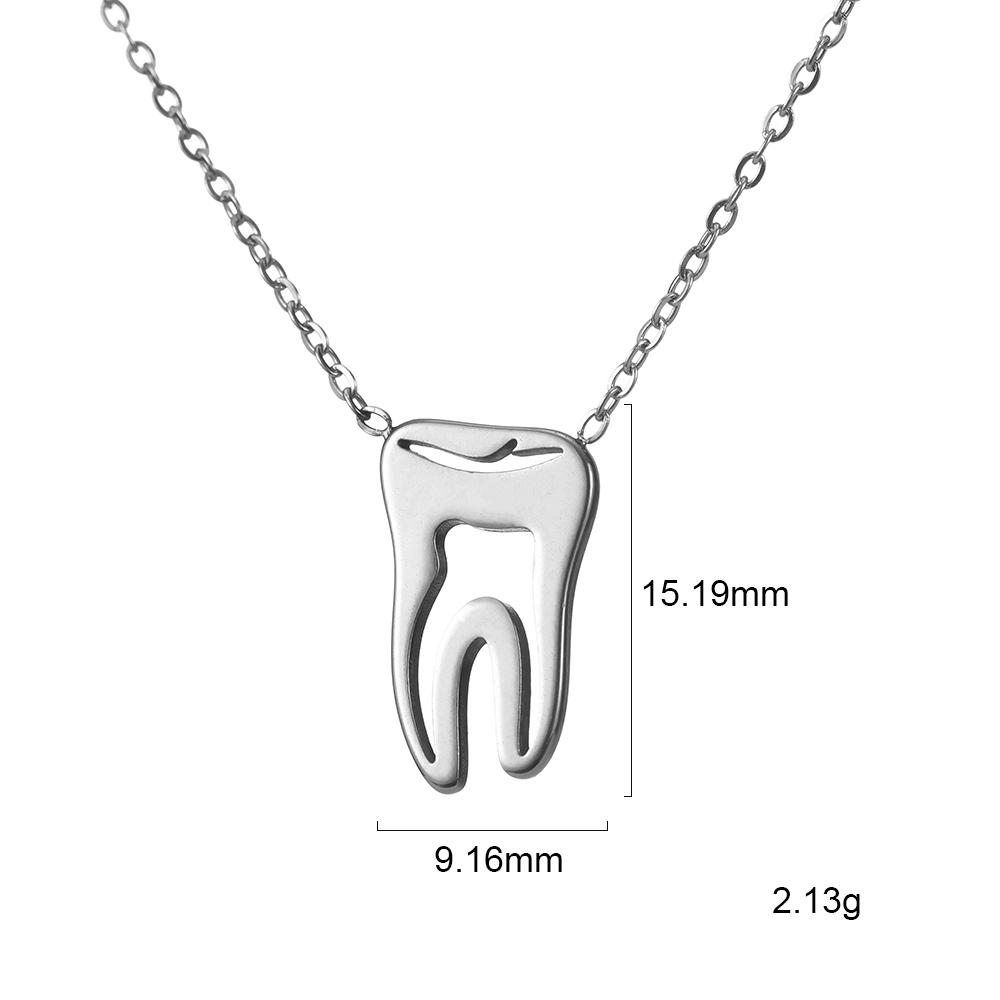 My Shape Lightning Necklaces For Women Tooth Mountain Heart Stainless Steel Necklace Choker Fashion Jewelry Gifts For Girlfriend