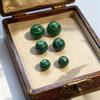 Malachite Earrings: 2025 Light Luxury Style, 925 Sterling Silver, Green Accessories for Women