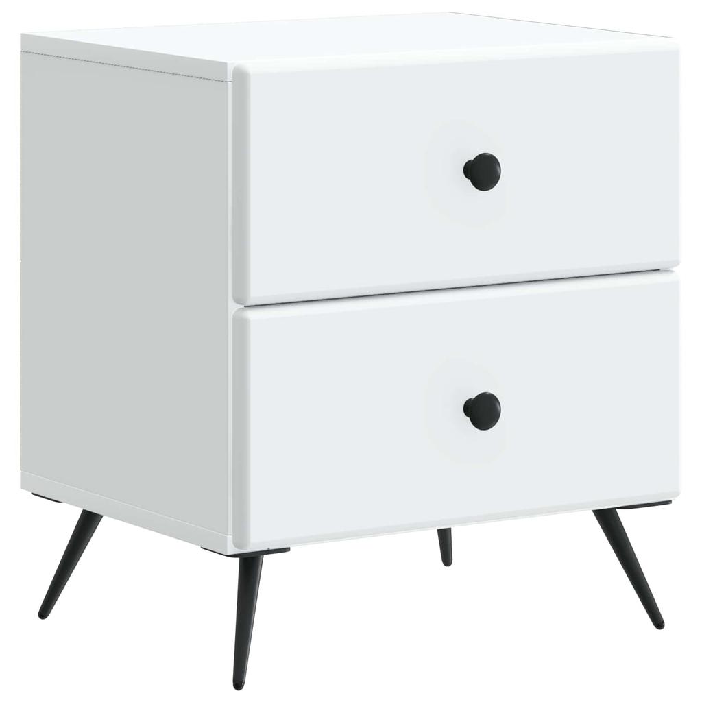 Nightstand Set of 2 White 43 x 34.5 x 47.5 cm Particleboard
