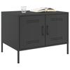 Coffee Table Black 68x50x50.5 Cm Steel