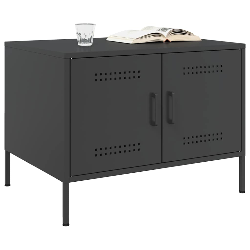 Coffee Table Black 68x50x50.5 Cm Steel