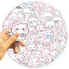 64 Cartoon Rain Fog Kitten Graffiti Stickers Decorative Guitar Notebook Suitcase DIY Waterproof