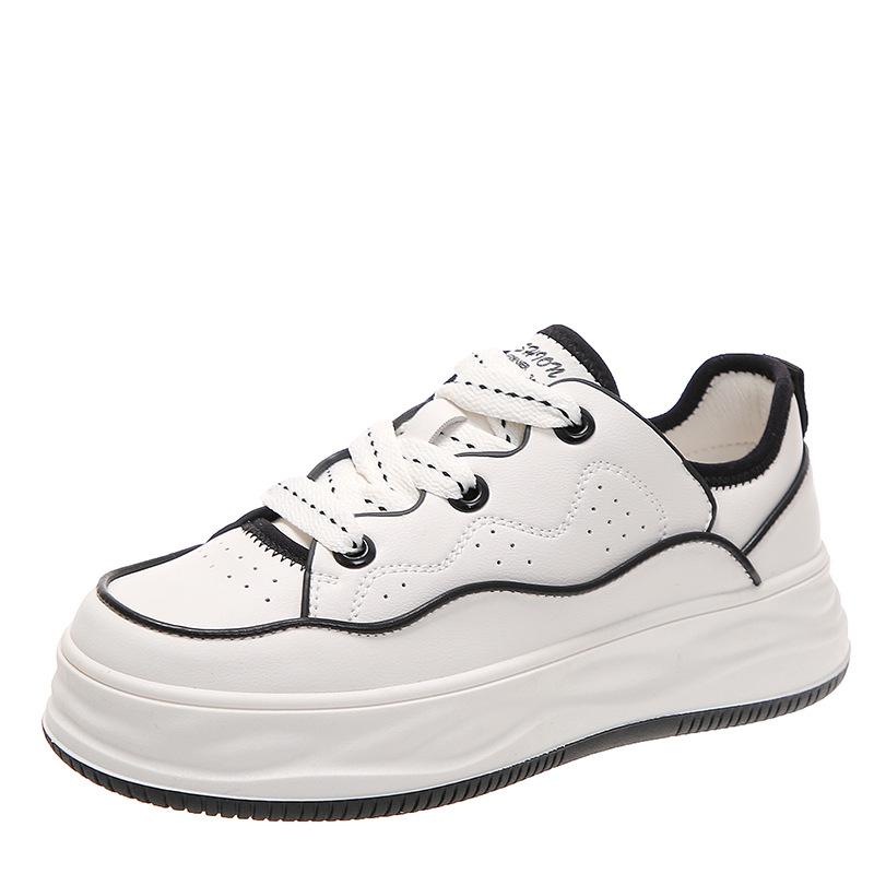 

Белые туфли в стиле ретро на толстой подошве, женские весенние новые повседневные по цвету студенческие корейские версии универсальной спортивной обуви 40