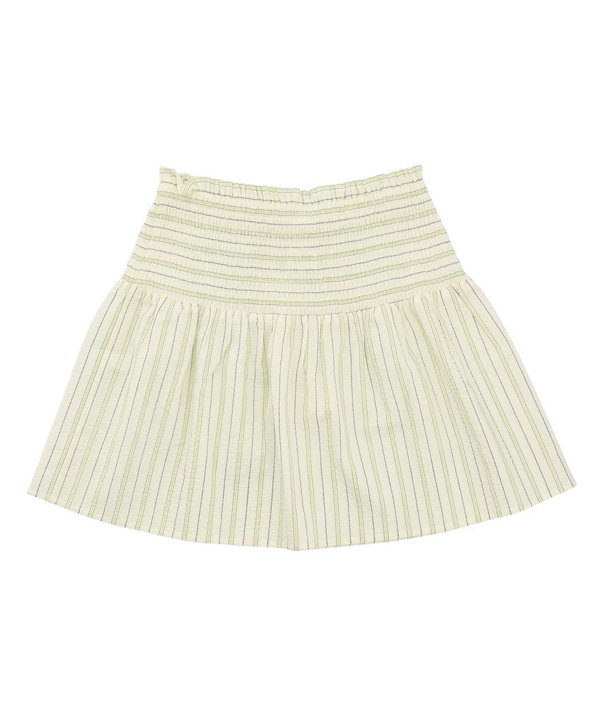 DELICCENT Seersucker Skirt [Olive Green]