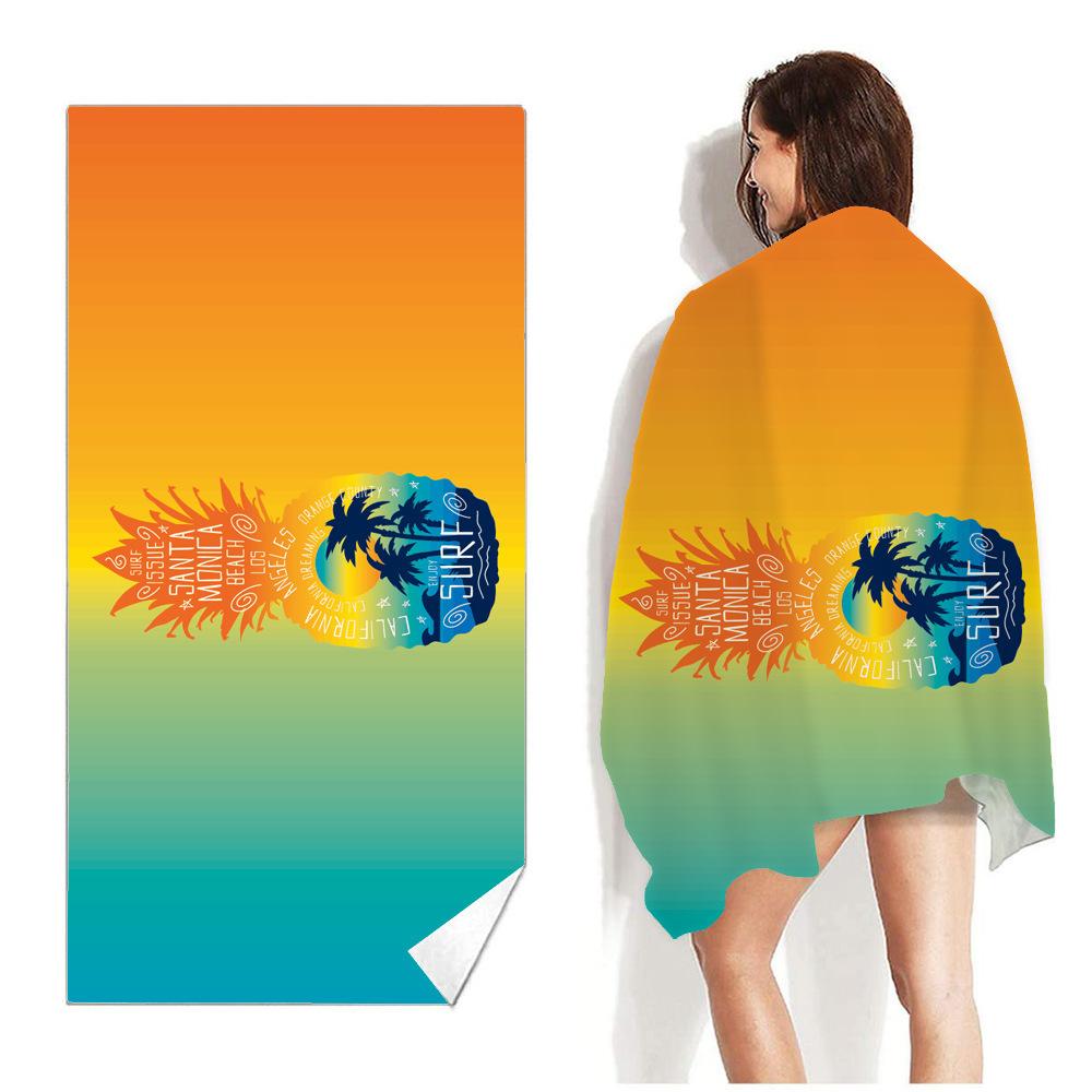 Boho Tropical Leaves Beach Towel Oversized Sand Free Microfiber Bath Towel Quick Dry Swim Pool Travel Picnic Blanket