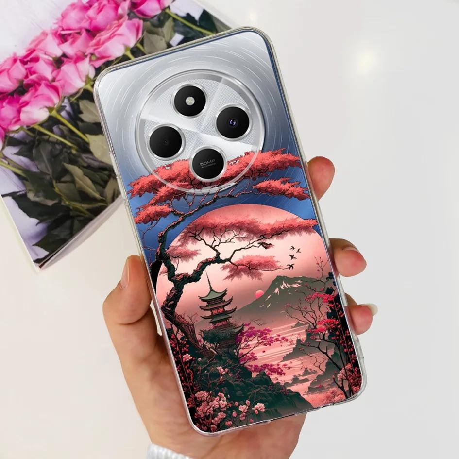 For Xiaomi Poco C75 Case 2024 New Stylish Flower Soft Transparent Silicone Phone Cover For Xiaomi Poco C75 4G C 75 PocoC75 Coque