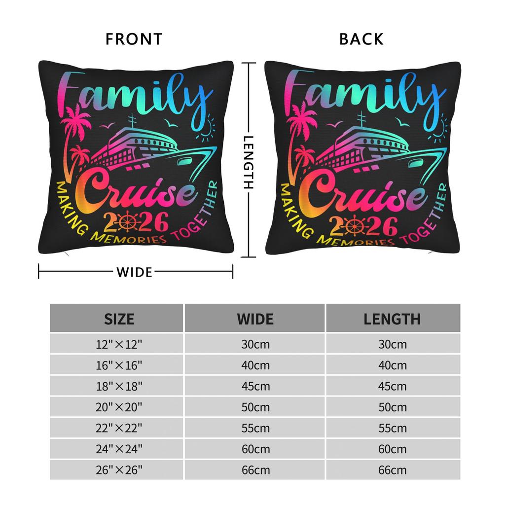 Family Cruise Pillow Cover Morden Pillow Case For Sofa Home Decoration Comfy Pillowcases Gift