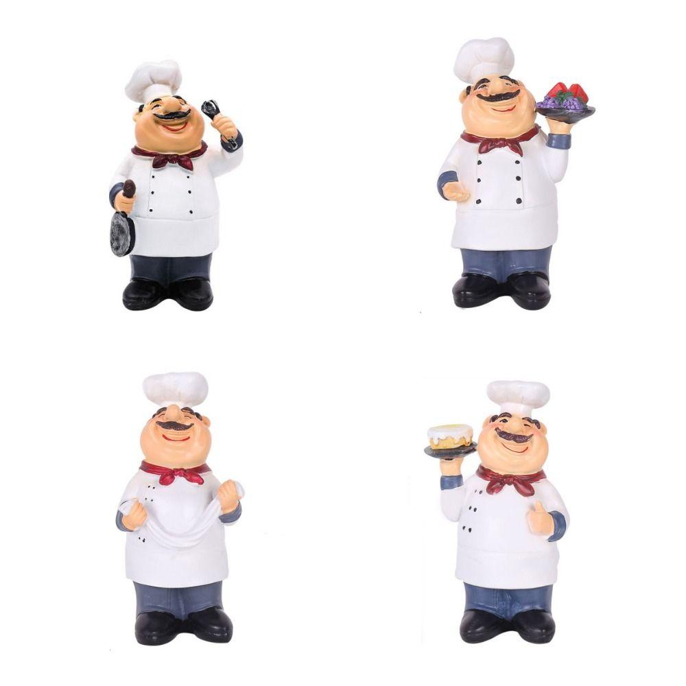 Handicraft Farmhouse Cake Shop Decor Model Chef Resin Figurines  Kids Birthday Gift