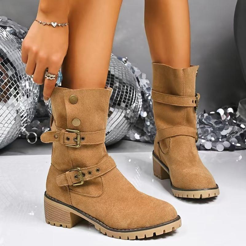 

Женские замшевые ботильоны челси на массивном каблуке, туфли на среднем каблуке, модные туфли на каблуке, лодочки, новые зимние готические повседневные женские короткие ботинки 42