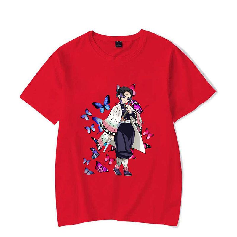 New Kochou Shinobu Printed T-shirts for Women Summer Tee Shirts Hot Anime Casual Short Sleeve Round Neck Tops T-shirts