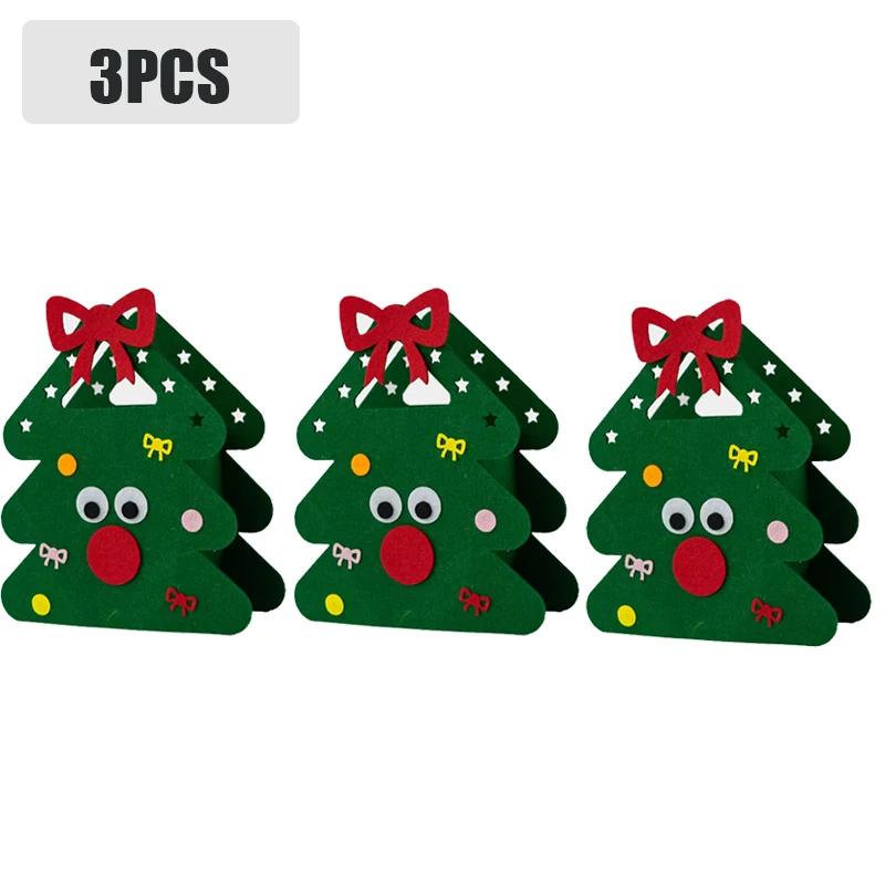 1-20PCS 2025 Christmas Gift Bag Creative Felt Cloth Children Candy Gift Bag Christmas Eve Handheld Portable Apple Bag