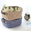 Fashion Storage Basket Desktop Woven Cotton Rope Thickened Cotton Simple Room Snack Cosmetic Box Blanket Laundry Toys Accessory