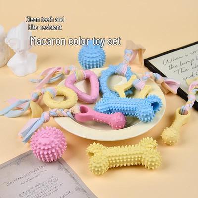 Durable TPR Dog Teething Toys with Cotton Rope