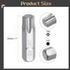 2/5/10pcs Torx Screwdriver Bit 1/4" Hex Shank T6/T8/T9/T10/T15/T20/T25/T27/T30/T40 Head 1" Length 6 Point Security Drill Bits