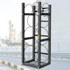 Refrigerant Tank Rack Cylinder Tank Rack with 2-30lb and 3 Small Bottles